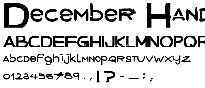 December handmade font